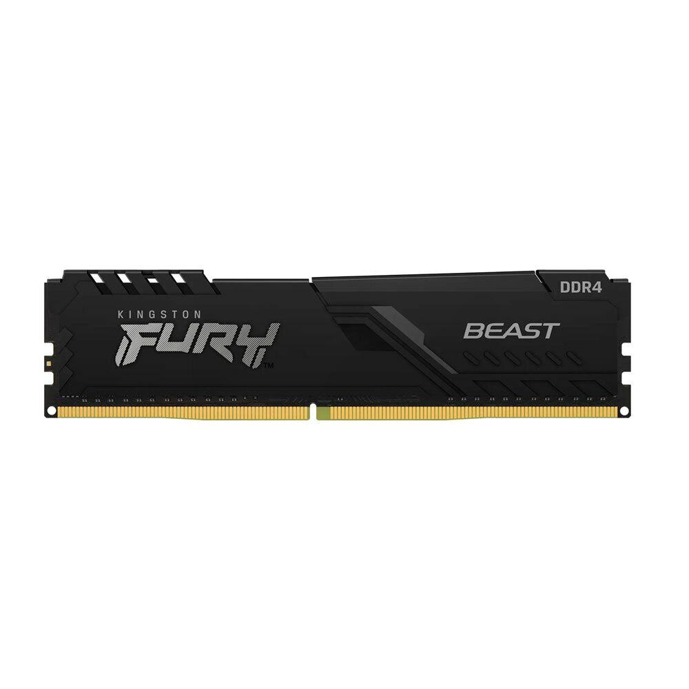 Memoria RAM Kingston Fury Beast 8GB DDR4 3200MT/s CL16, 288-Pin, Rendimiento Rápido y Eficiente