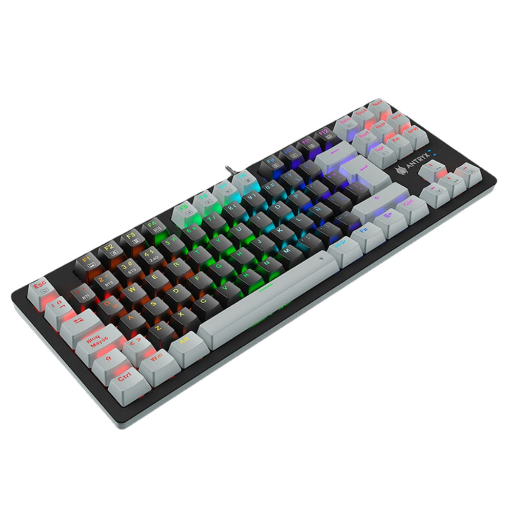 Teclado mecánico TKL Antryx MK-845 TRIX rojo, inalámbrico Bluetooth para gamers