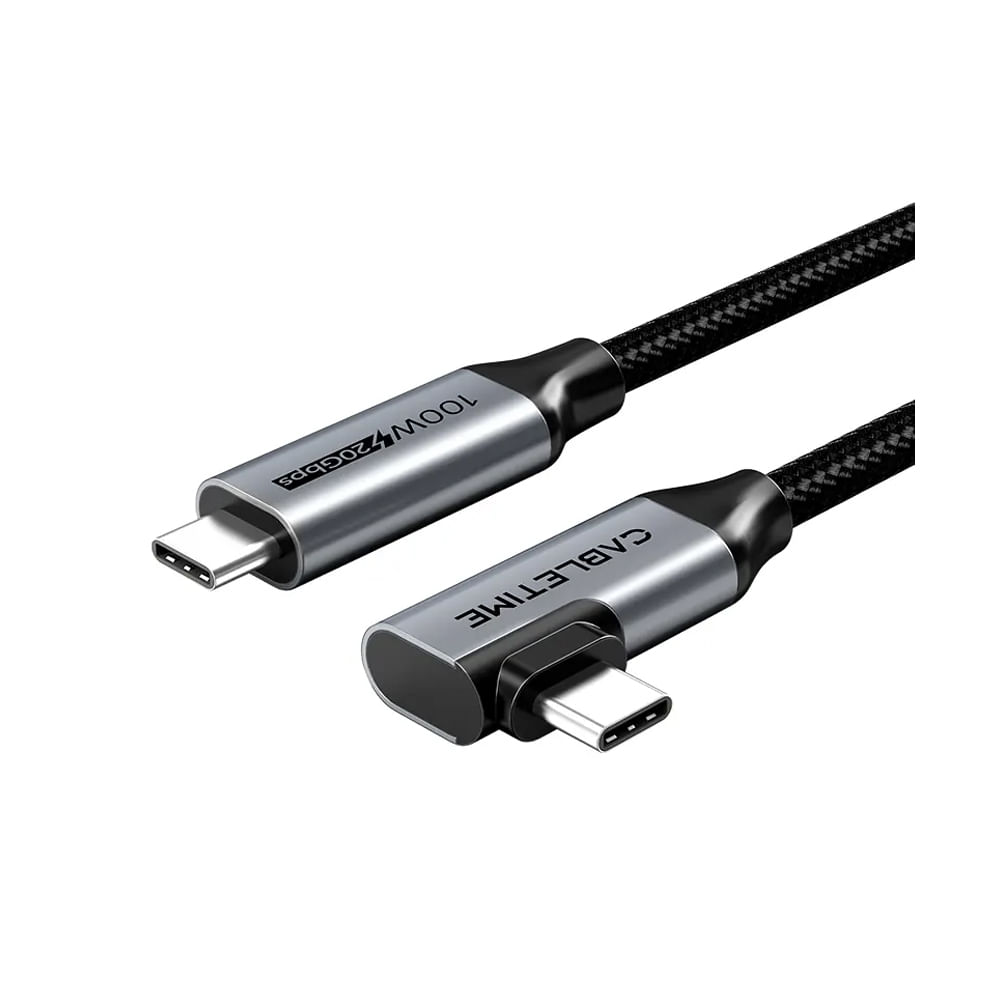 Cable USB-C a USB-C 1m CABLETIME CU24H 4K 100W - Alta velocidad y carga rápida para tus dispositivo