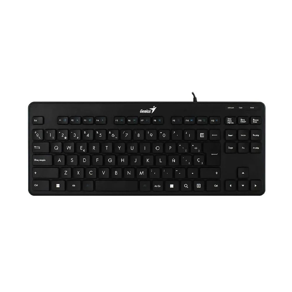 Teclado multimedia Genius Luxemate 110 TKL USB, compacto y elegante en negro