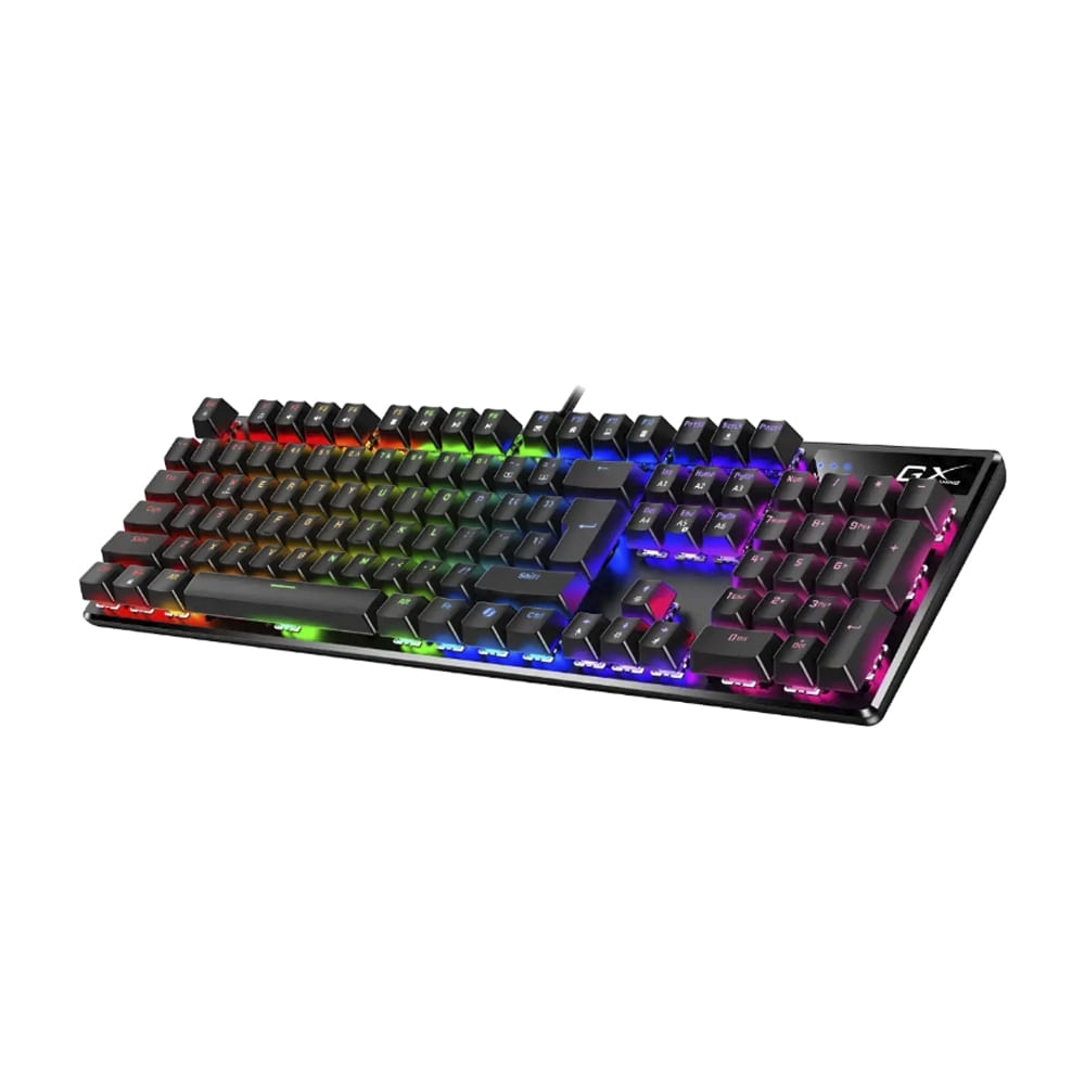 Teclado mecánico gaming Genius GX Scorpion K12 RGB - Interruptores marrones, USB, color negro