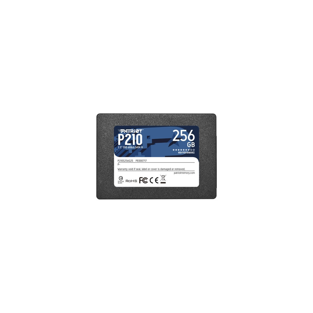 SSD 2.5"" Patriot P220 de 256GB - Almacenamiento Rápido y Eficiente para Mejores Rendimientos