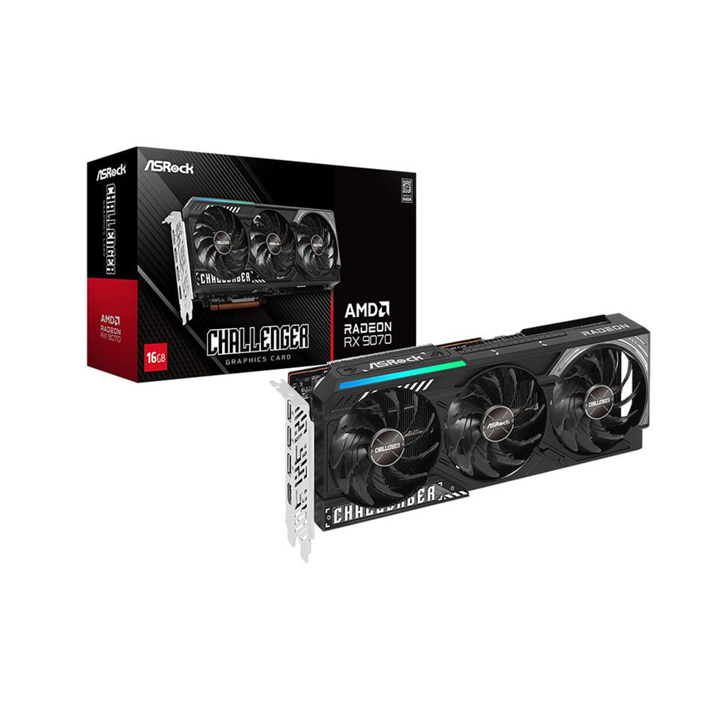 ASRock RX9070 - Tarjeta Gráfica 16GB GDDR6 para Gaming  Rendimiento Superior y Velocidad Extrema