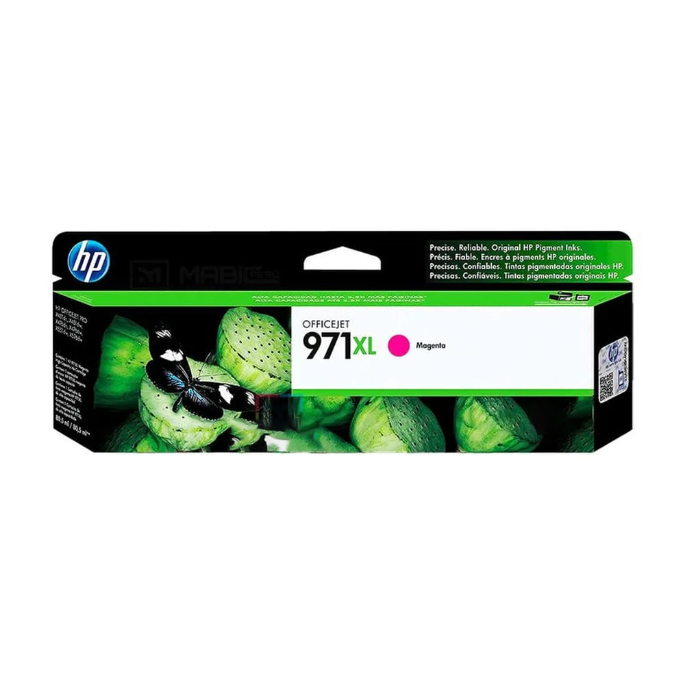 Tinta HP 971XL Magenta - Alto Rendimiento (6600 Páginas) para Impresoras de Oficina