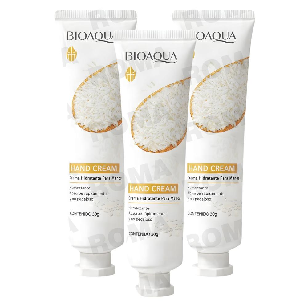PACK 3 CREMA DE ARROZ PARA MANOS 30G BIOAQUA
