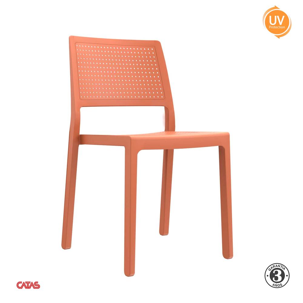 Silla Fija De Comedor Emi Terracota Althea Confort
