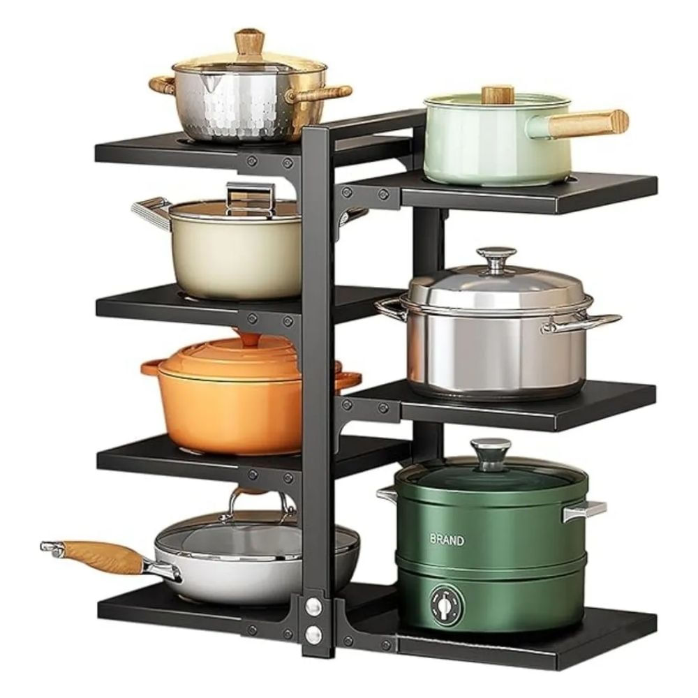 Soporte para Ollas y Sartenes 7 Niveles Organizador de Cocina Metálico