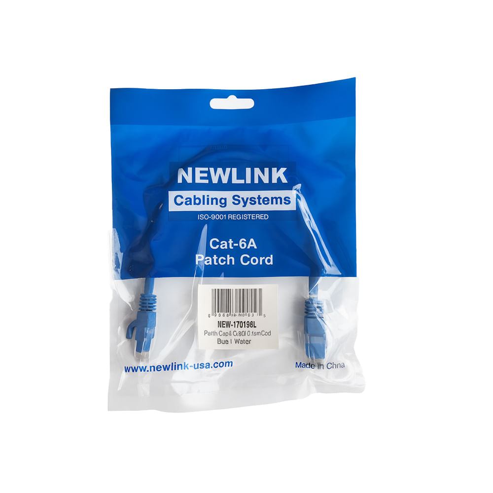 Cable de Red NEWLINK Cat6A 1 Pie Azul  Conexión Rápida y Fiable para Internet de Alta Velocidad