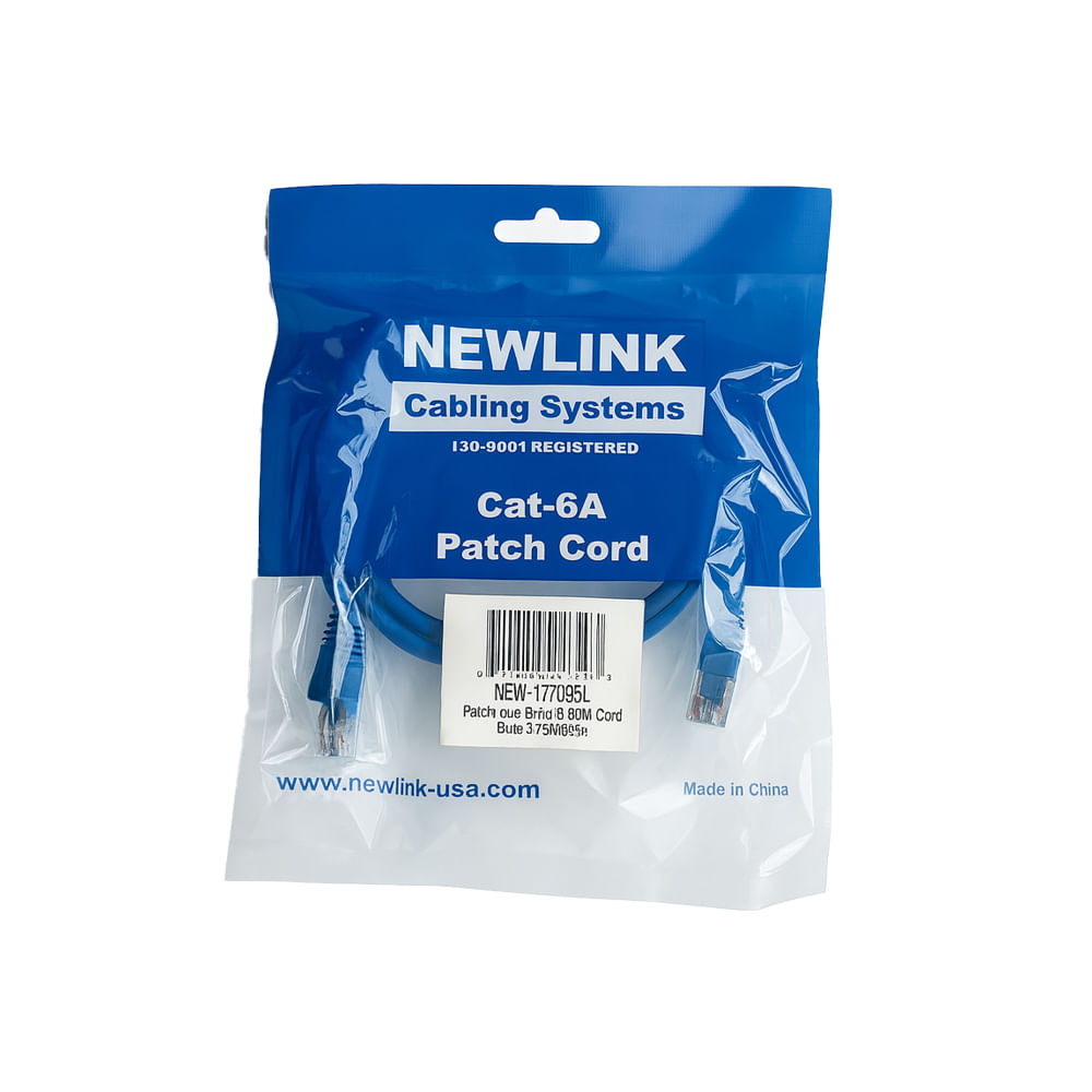 Newlink Cable de Red Cat6A 3 Pies Azul - Alta Velocidad Conectividad Estable y Duradera