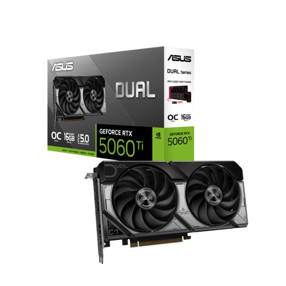 Tarjeta Gráfica ASUS DUAL GeForce RTX 5060 Ti 16GB OC  Rendimiento Superior y Alta Velocidad