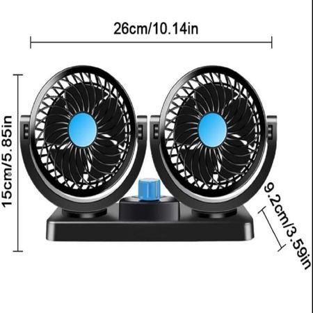 Ventilador Doble Giratorio para Auto