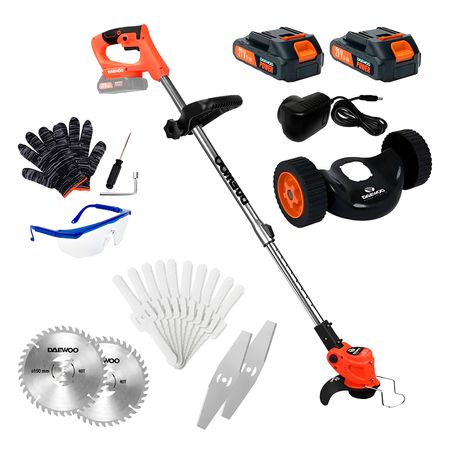 Cortadora Bordeadora Orilladora de Césped a Batería 21V Daewoo DALBC-20WH 150mm 9500rpm