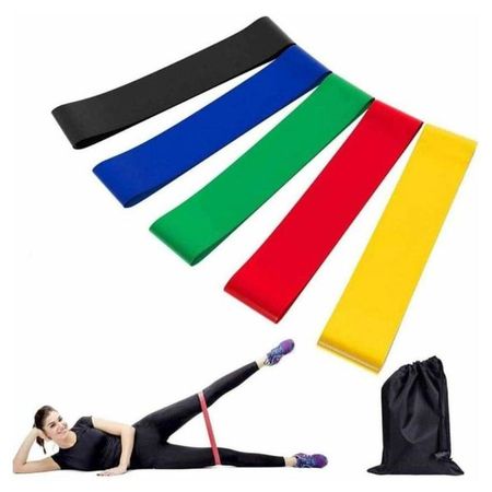 Kit Bandas Elásticas 5 Niveles Fitness Yoga