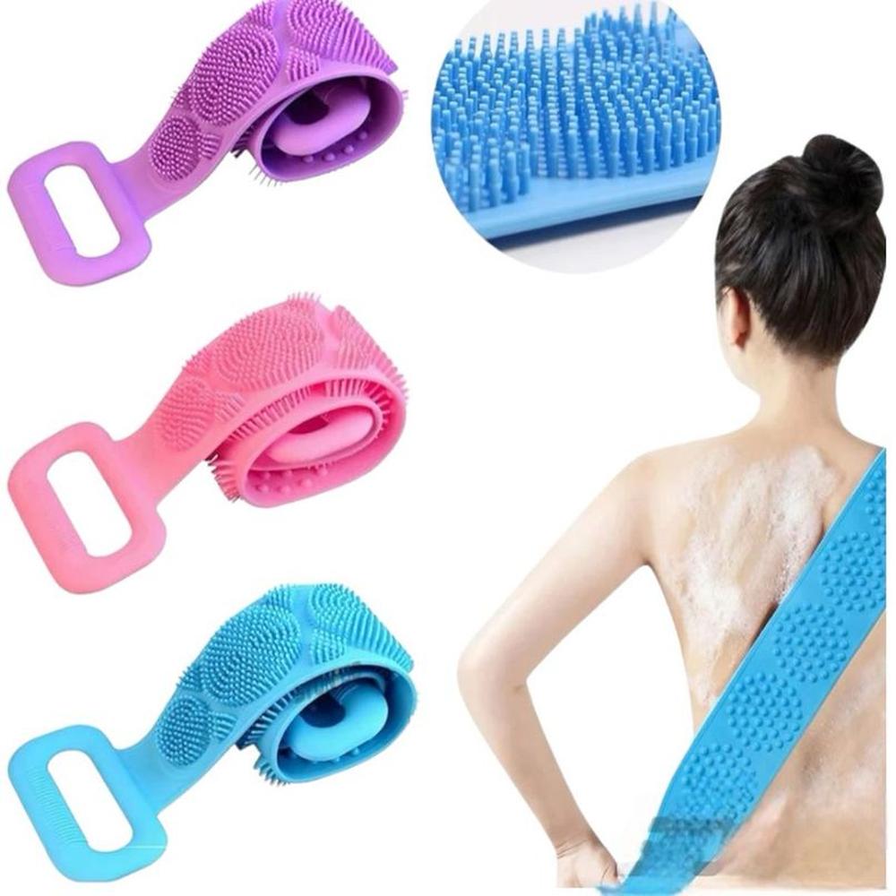 Cepillo Masajeador Corporal De Silicona Para Ducha Exfoliante Espalda