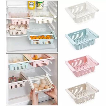 Canasta Organizadora Para Refrigeradora Pack X3 Ahorra Espacio Ajustable