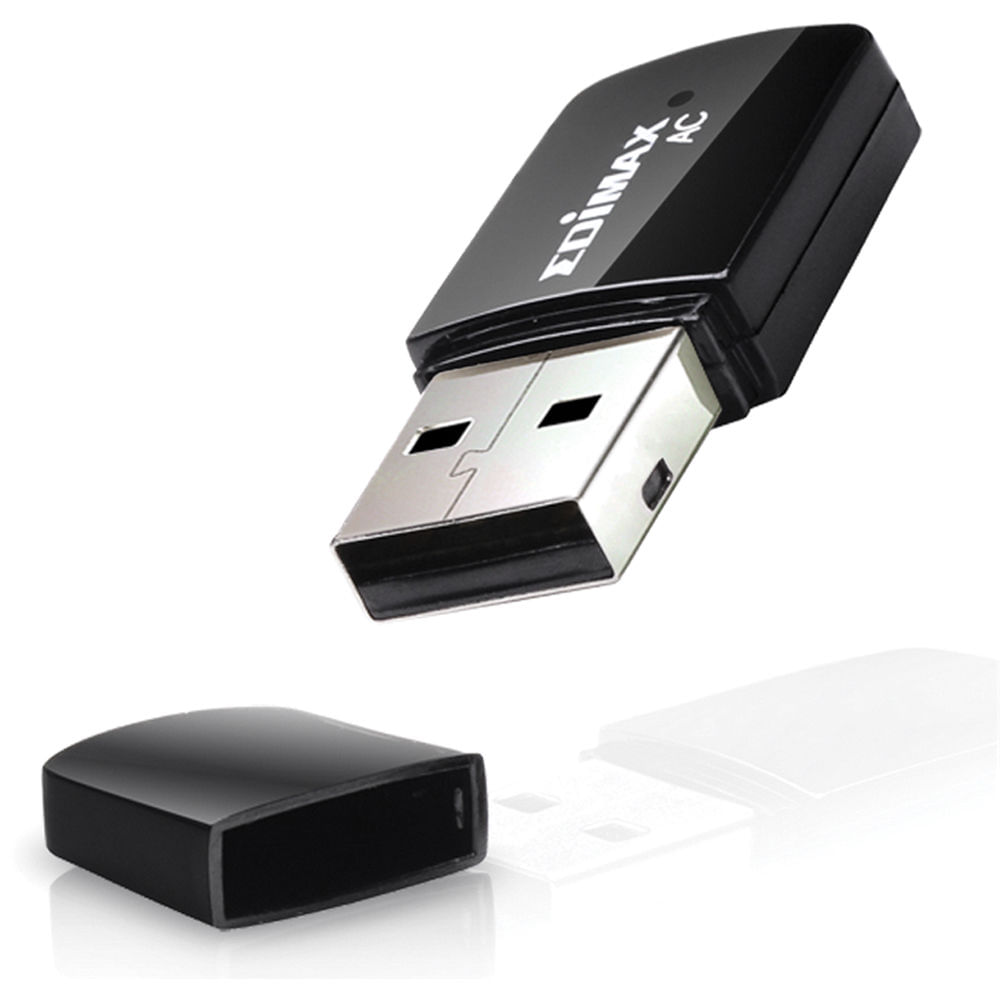 Adaptador USB Mini Inalámbrico Dual-Banda EDIMAX AC600 - Conexión Rápida y Compatible con Windows, L