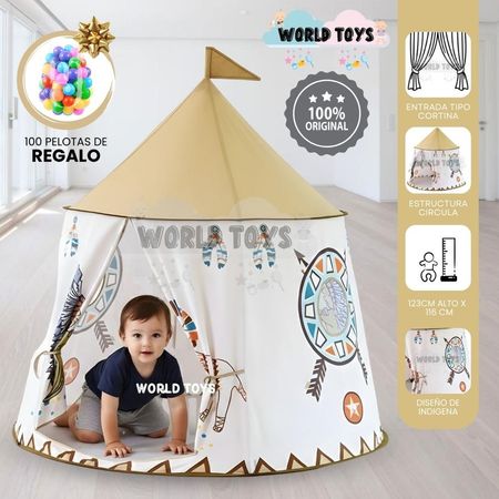 Tienda de juegos Plegable BABY INDI Edición Limitada Beige