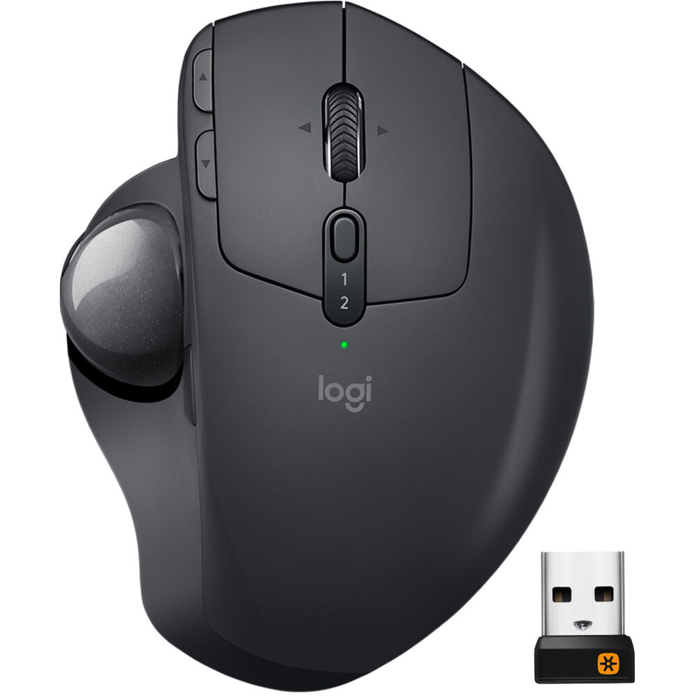 Logitech MX ERGO Plus: Mouse Trackball Inalámbrico con Conectividad 2.4 GHz y Bluetooth, Sensor Ópti