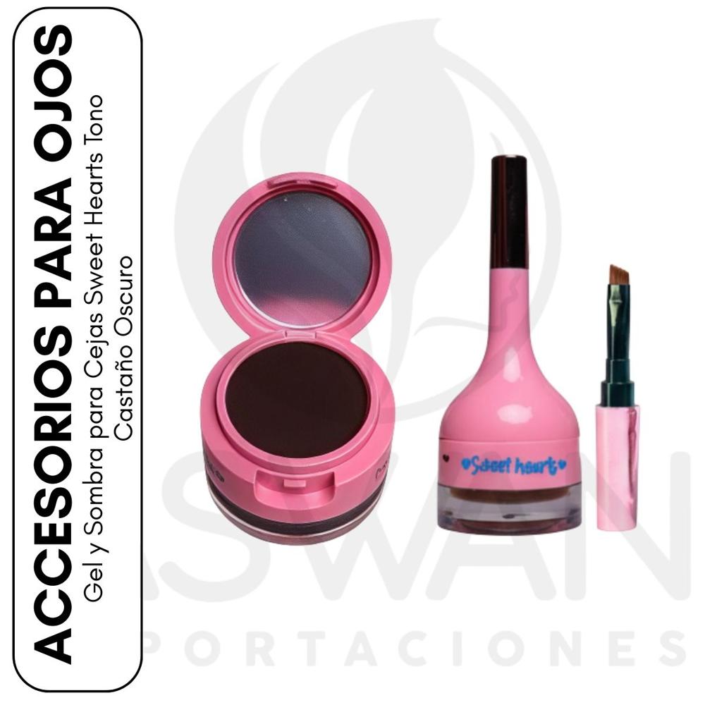 Gel y Sombra para Cejas Sweet Hearts Tono Castaño Oscuro