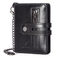 Billetera y Tarjetero De Cuero Vacuno Con RFID BP982 Negro