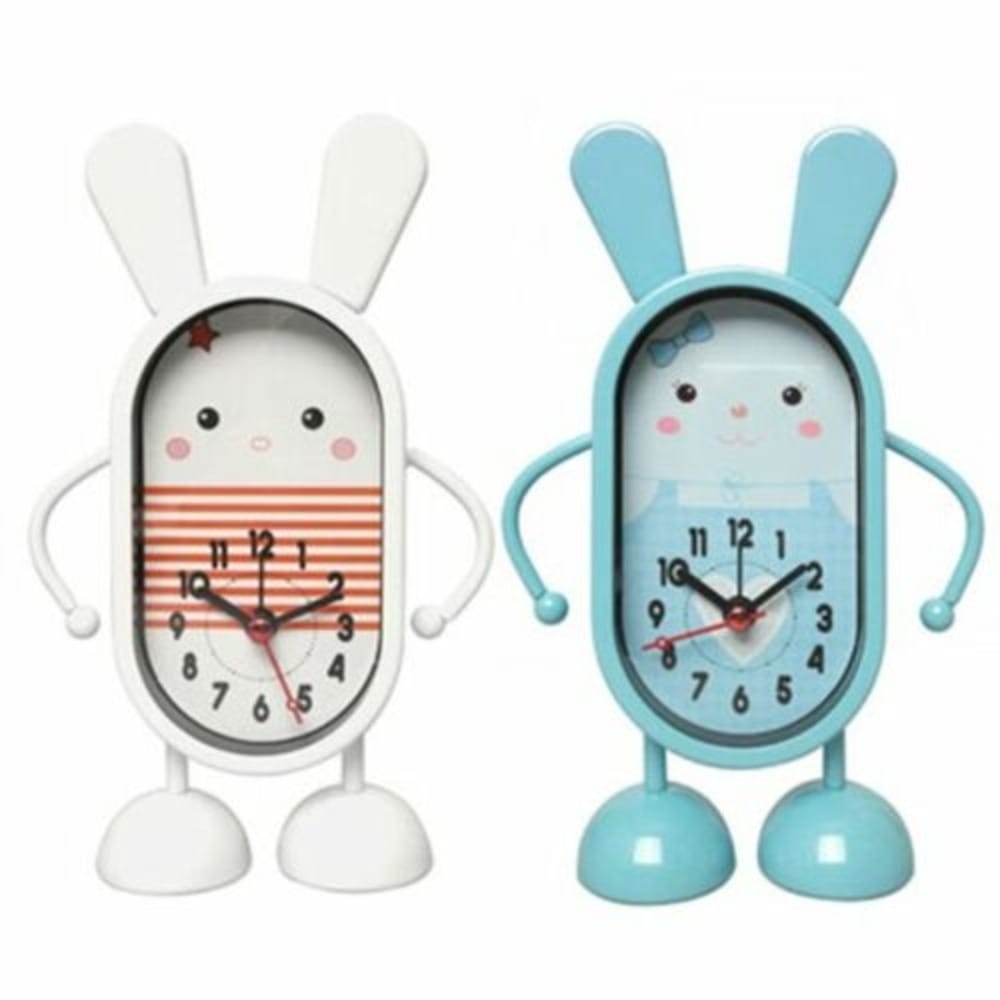 RELOJ INFANTIL DE ESCRITORIO CONEJO ROSADO