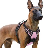 Arnés Ajustable para Perro Talla Extra Large Antitirones Reflectante con Asa Color Rosa