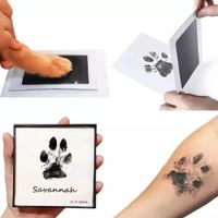 Kit De Huellas Y Patas Diy Para Mascotas Perros Gatos... Negro