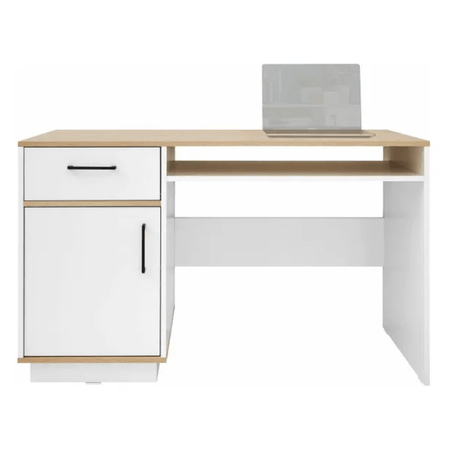 Escritorio Kyoko Blanco y Carvalo - Muebles Bonno