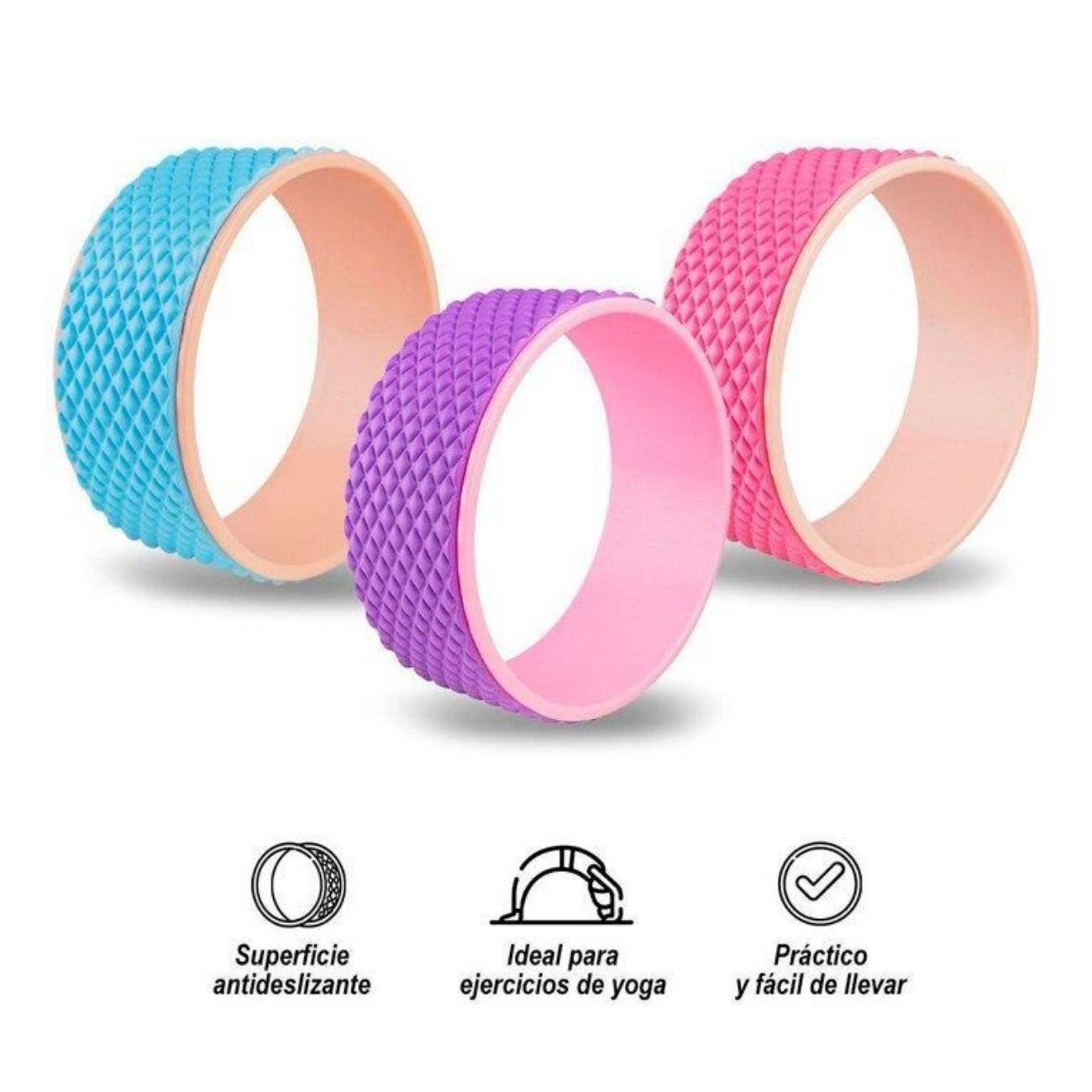 Rueda de Yoga de Masaje para Entrenamiento de Espalda