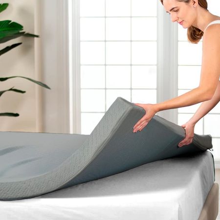 Topper de Espuma Viscoelastica 1 Plaza y Media Gris Teraflex 190x100x8cm