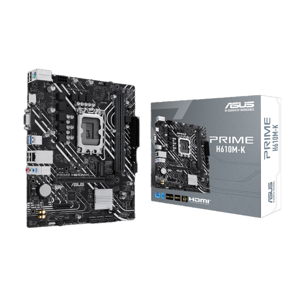 Placa Madre Asus PRIME H610M-K Micro-ATX LGA1700 DDR4 Compatible Intel 1213 Generación