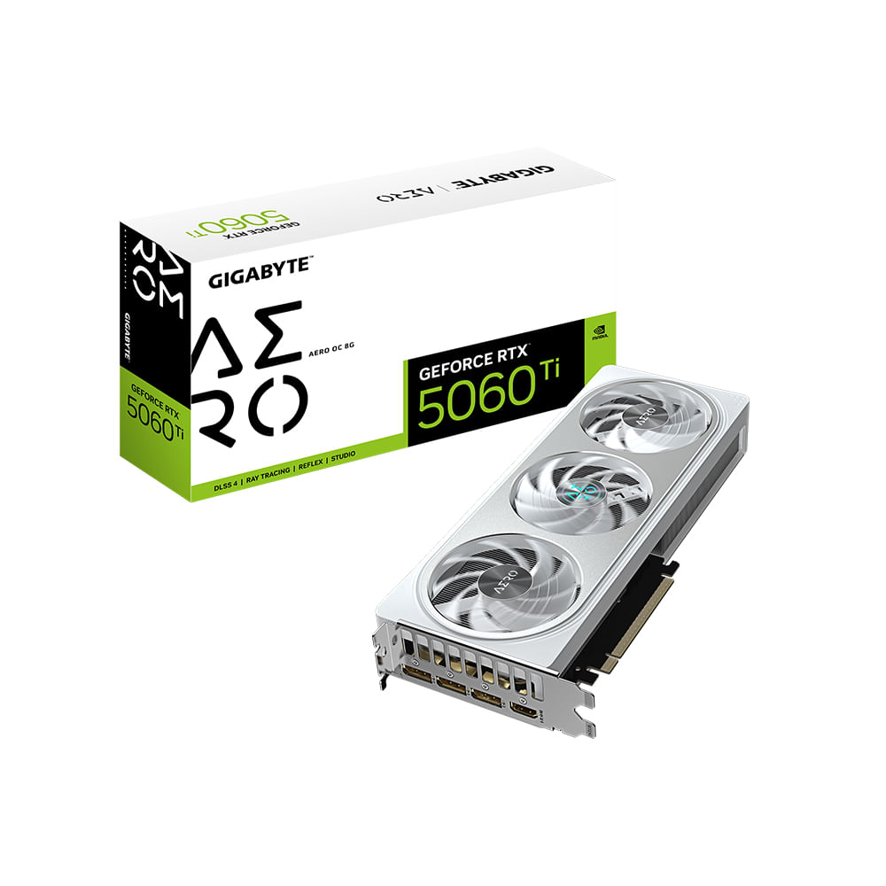 Tarjeta Gráfica GEFORCE RTX 5060 TI AERO OC 8GB - Rendimiento Superior para Gaming y Creación de Co