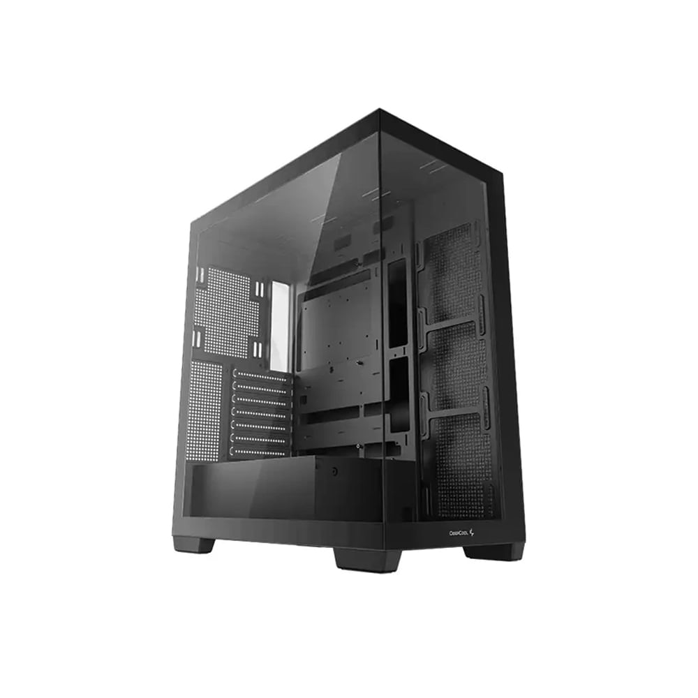 Case Deepcool Gaming CG580 ATX Paneles de Vidrio Templado Color Negro Sin Fuente Incluida