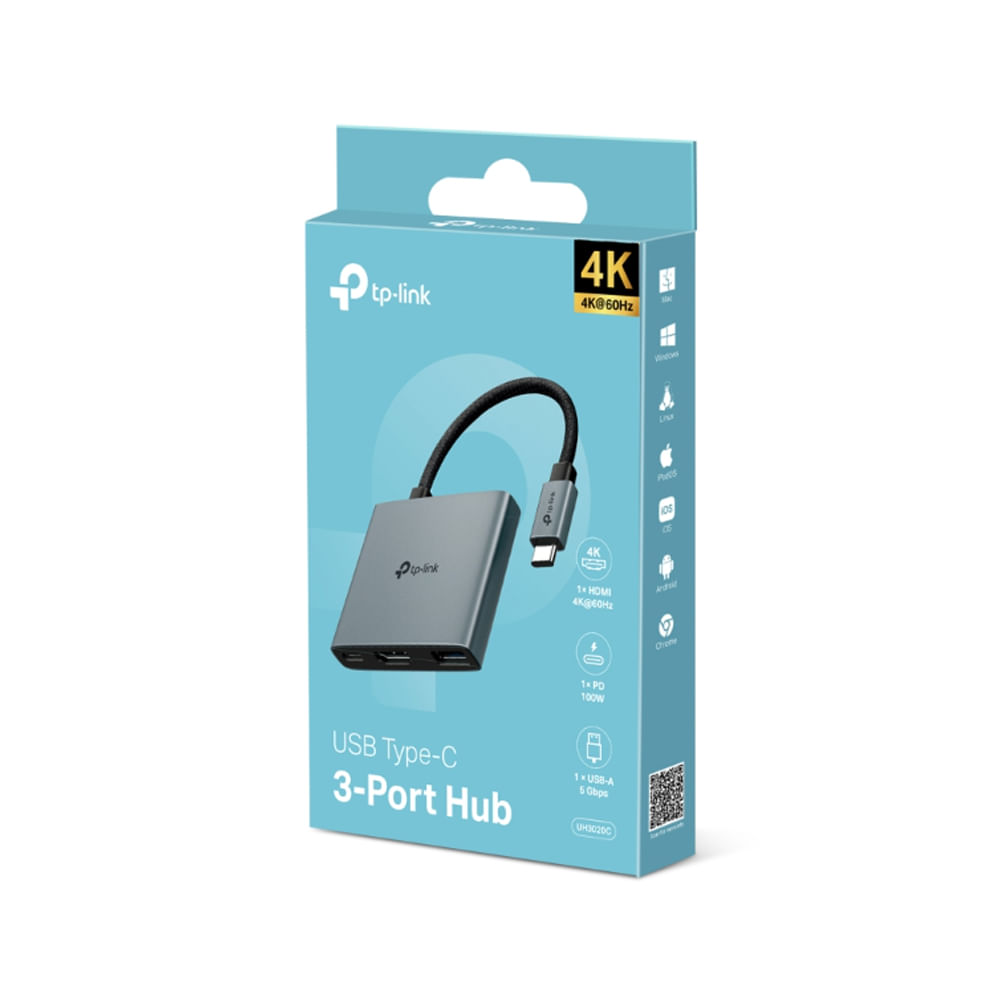 Adaptador USB-C a HDMI y USB TP-LINK UH3020C compacto y versátil para conexiones rápidas y eficien