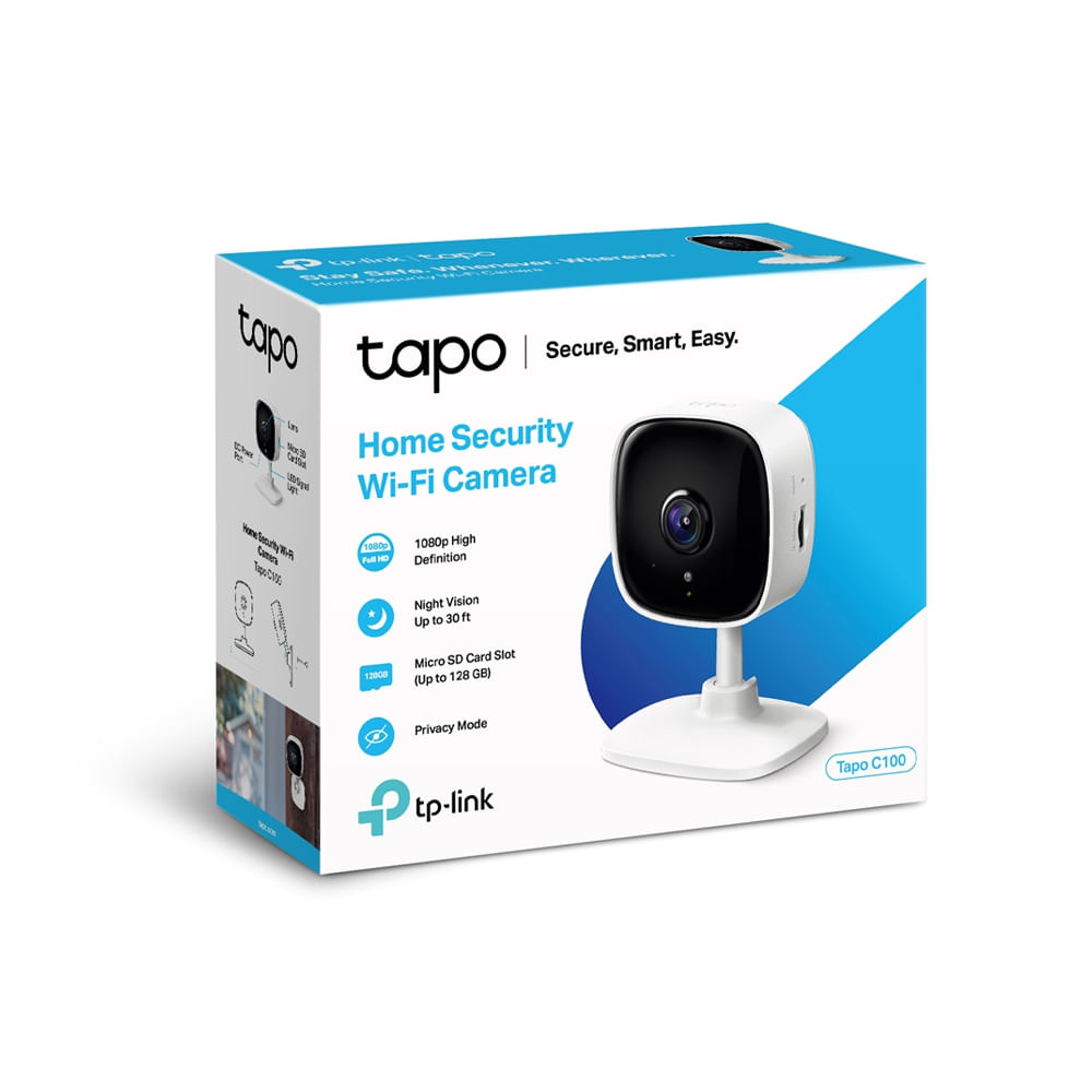 Cámara TP-Link Tapo C100 FHD WiFi con grabación en cloud y soporte para mSD ideal para seguridad