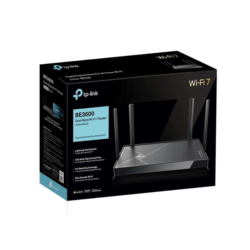 Router TP-LINK BE3600 WiFi 7 Doble Banda - Velocidad ultra rápida y cobertura extensa