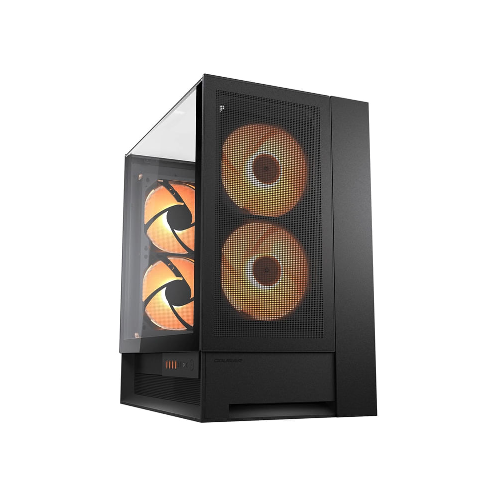 Gabinete COUGAR OmnyX CGR-2WA3B-RGB Media Torre Negro Mini ITX Micro ATX ATX Cristal 4 Ventiladores