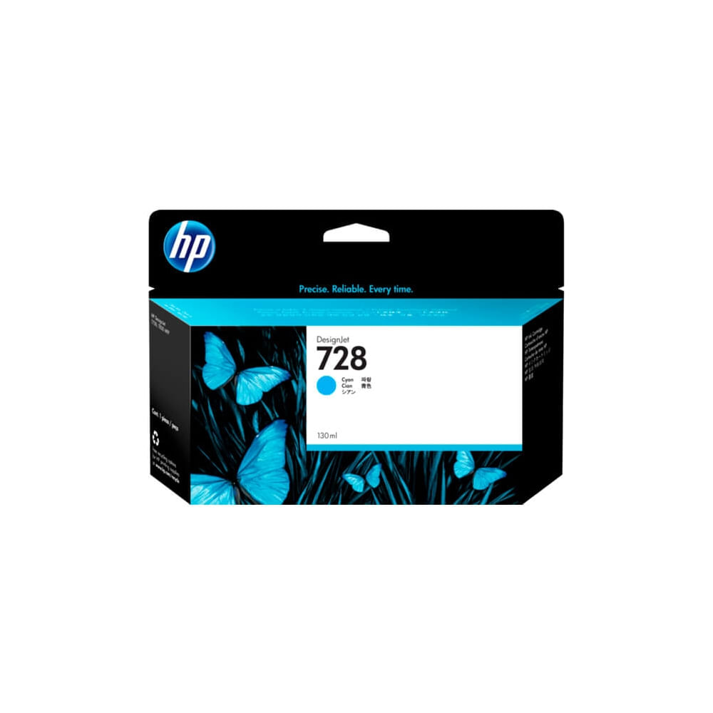 Tinta HP F9J67A 728 Cartucho Cyan de 130ml para Impresoras HP - Calidad de Impresión Superior