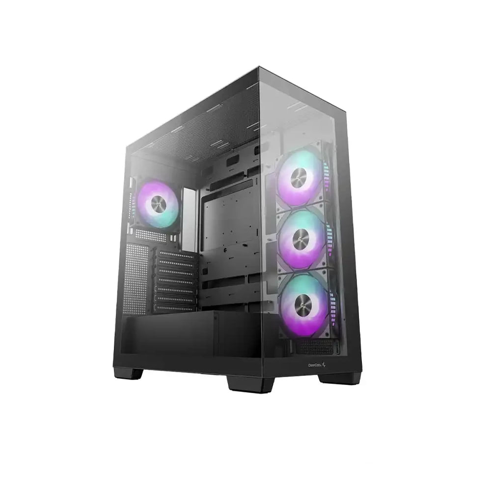 Case Deepcool Gaming CG580 Panel de Vidrio Templado Sin Fuente Color Negro Diseño Moderno