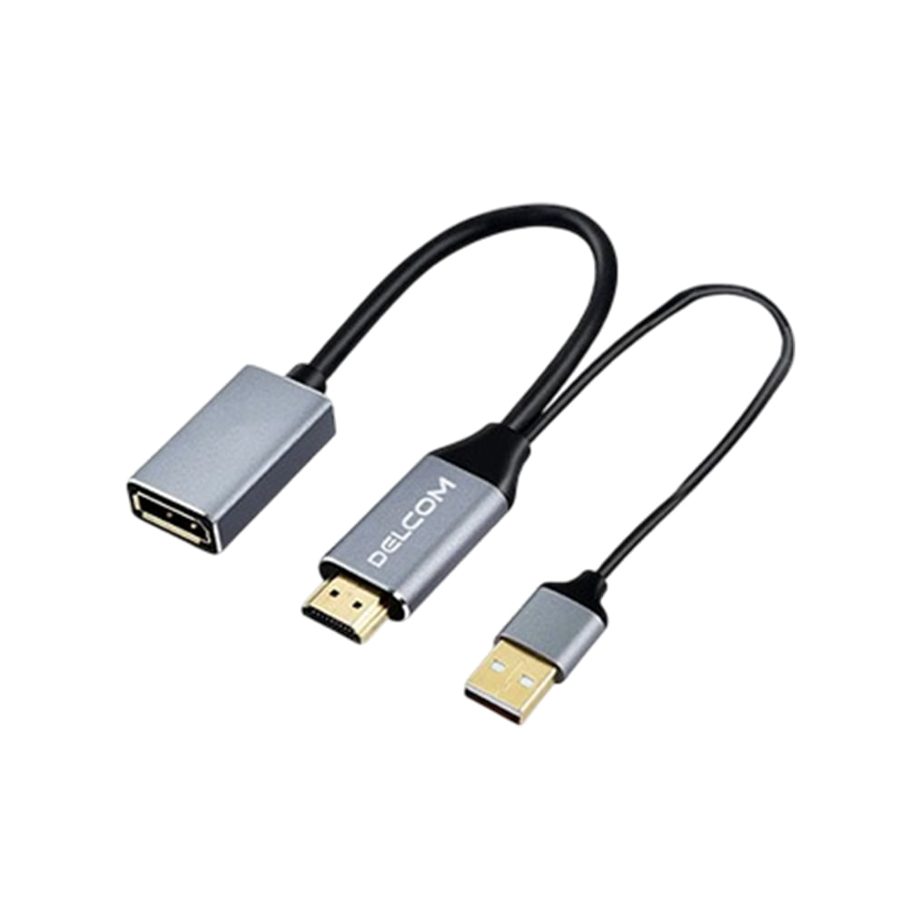 Adaptador HDMI a DisplayPort 4K 60Hz Delcom - Conector USB-A para Alta Definición y Velocidad