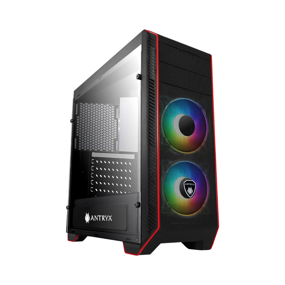 Case Mid Tower Antryx RX380 600W Color Negro Diseño Gaming para PC