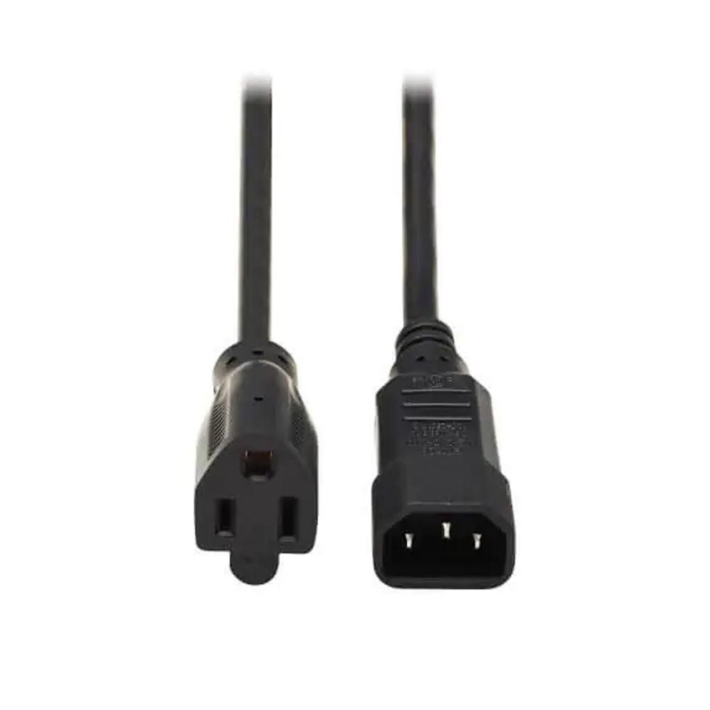 Cable de alimentación Tripp-Lite P002-002 IEC-320-C14 a NEMA 5-15R 2 pies 1.83 m negro