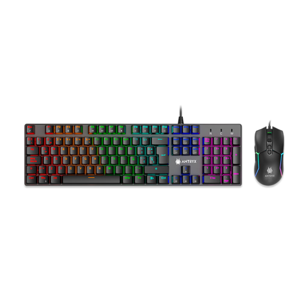 Teclado y Mouse Gaming ANTRYX GC3500 SWRED Mecánico RGB Iluminación Personalizable