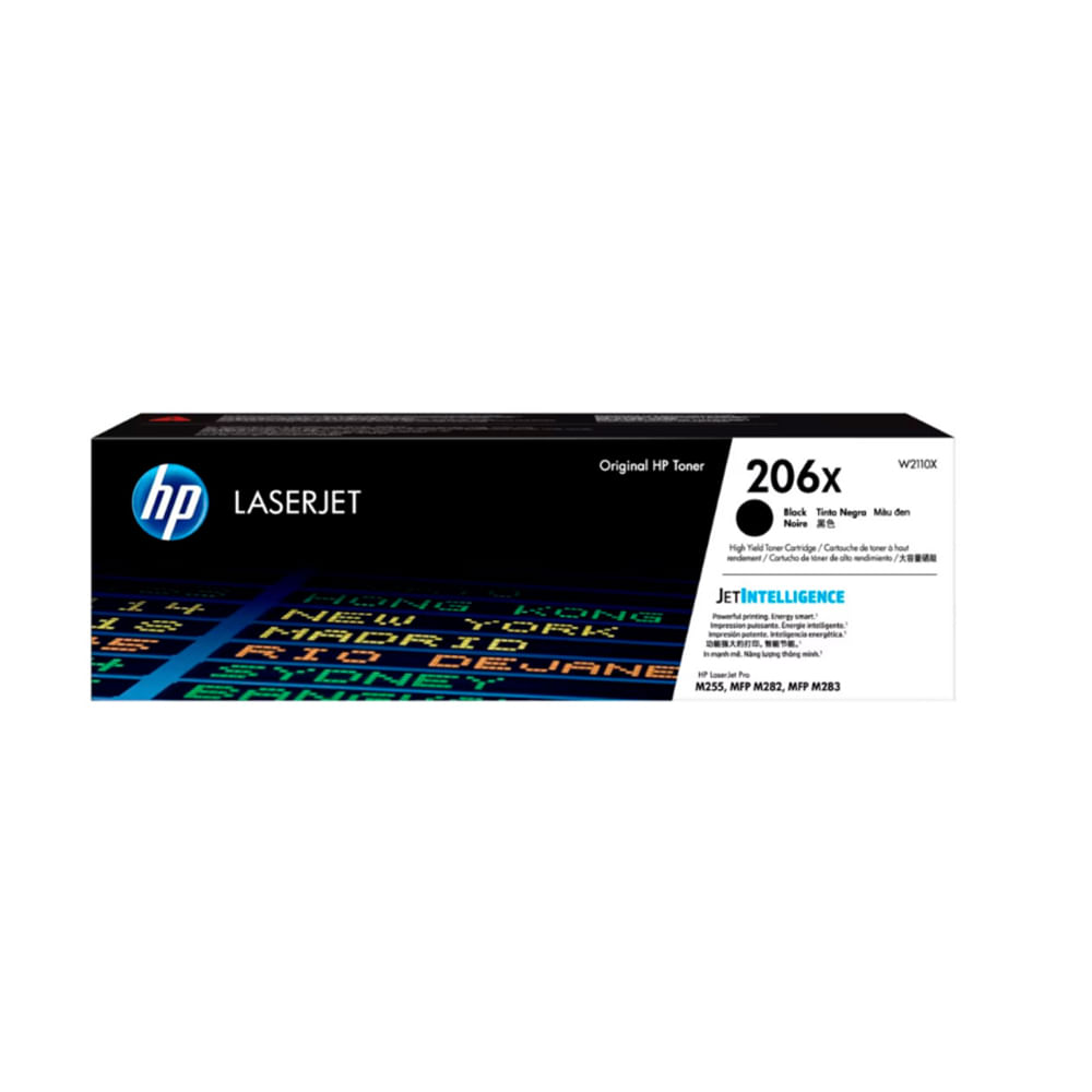 Tóner HP W2110X (206X) Negro para LaserJet M255 - Rendimiento de 3,150 páginas, calidad excepcional