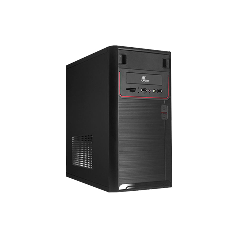 Caja PC Micro ATX Xtech All Black con Fuente 600W  Diseño Elegante y Espacio Óptimo para Component