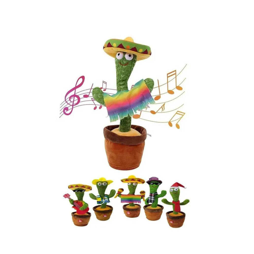Juguete cactus bailarín musical imita con ropa