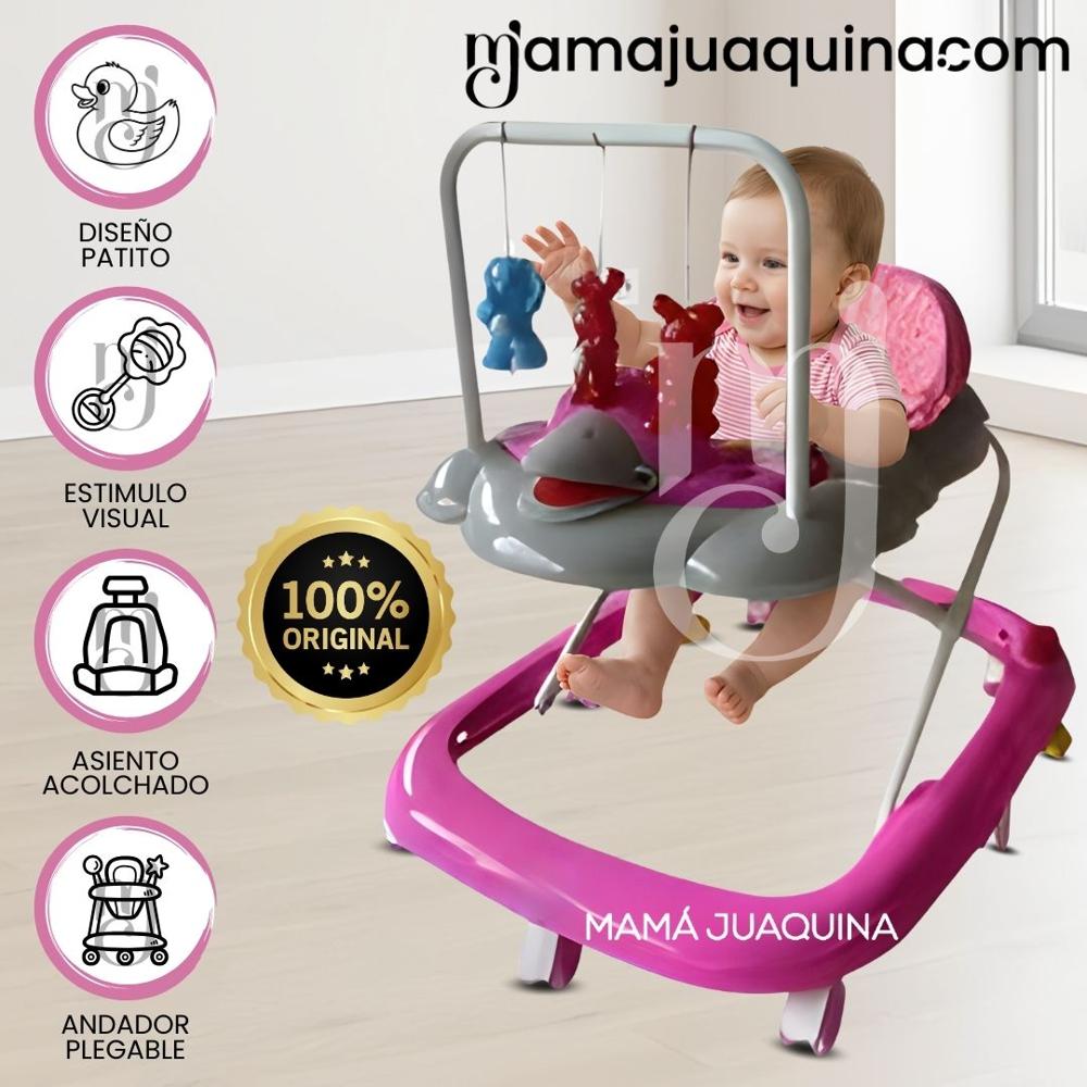 Andador con Tablero Musical UGLY DUCKY Pink-Grey