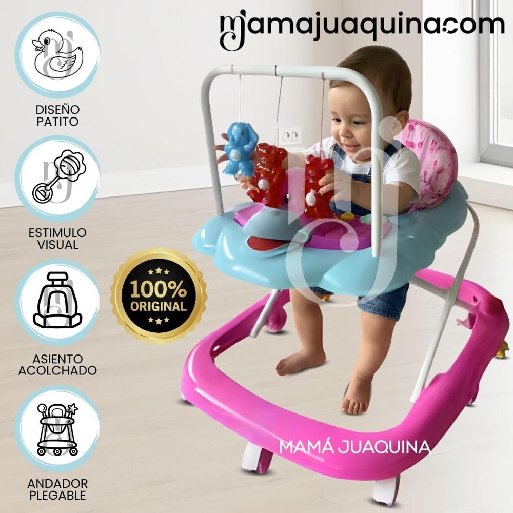 Andador con Tablero Musical UGLY DUCKY Pink-Blue