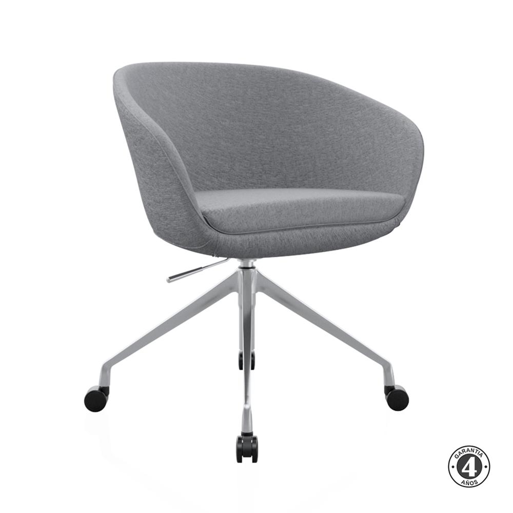 Poltrona Giratoria Bow Gris Althea Confort