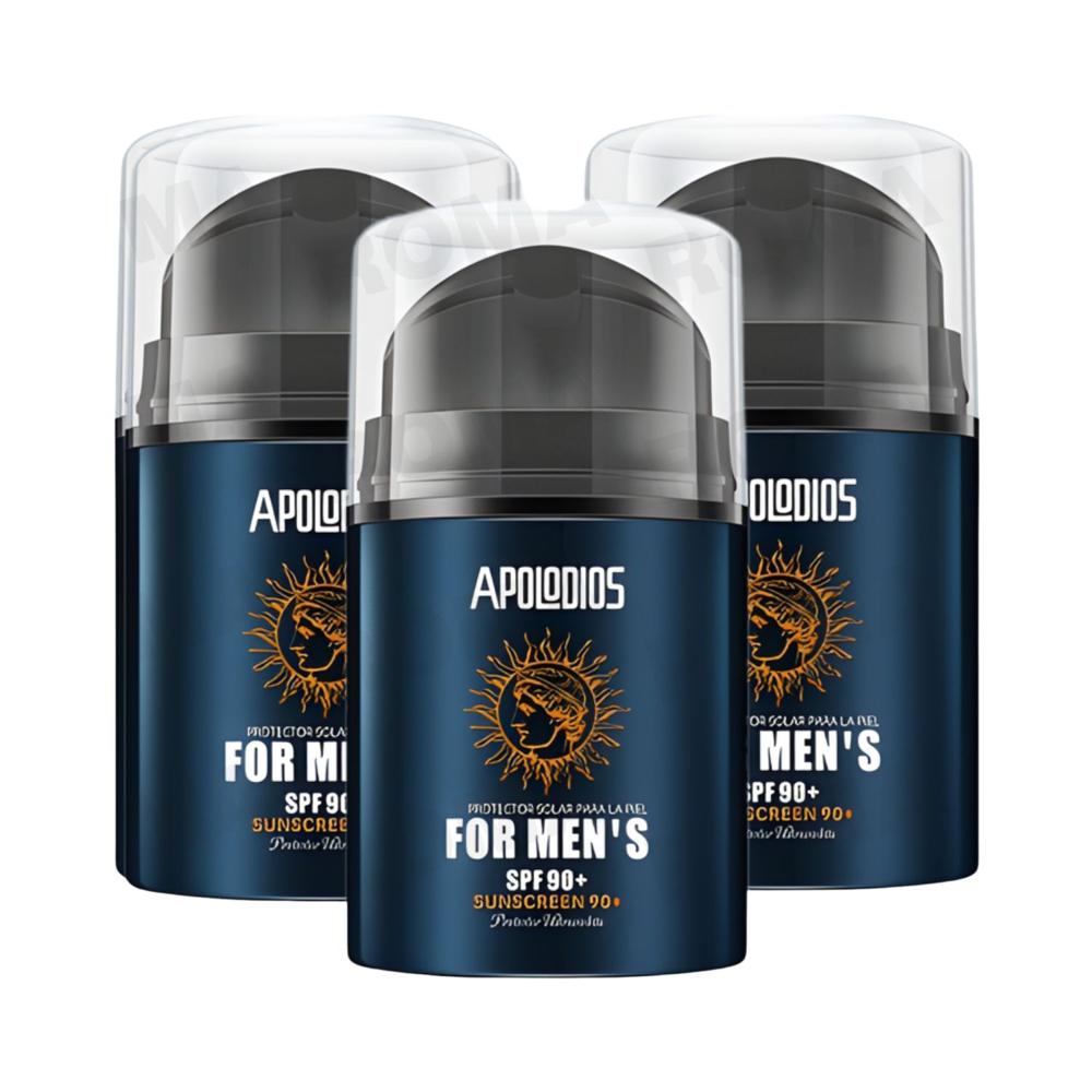 PACK 3 PROTECTOR SOLAR FOR MEN SPF90+ 50G APOLODIOS
